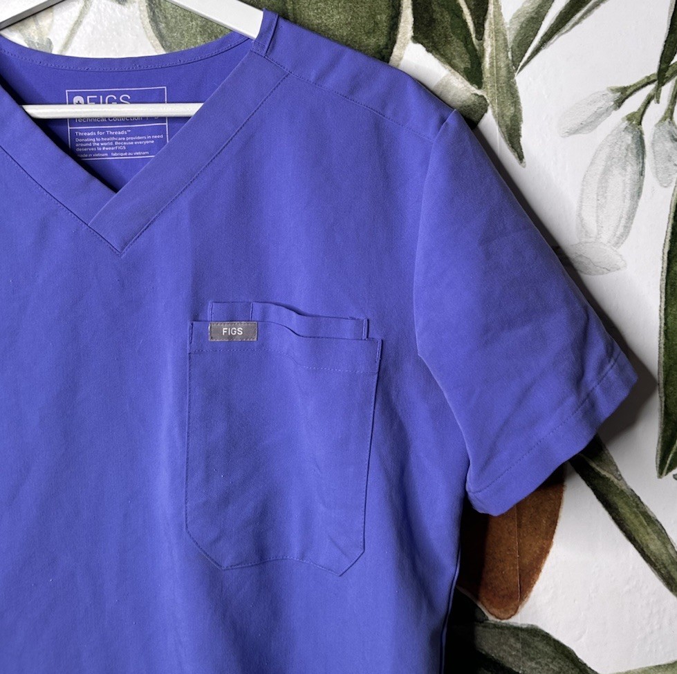 Figs Small Technical Collection Purple Scrub Top … - image 4