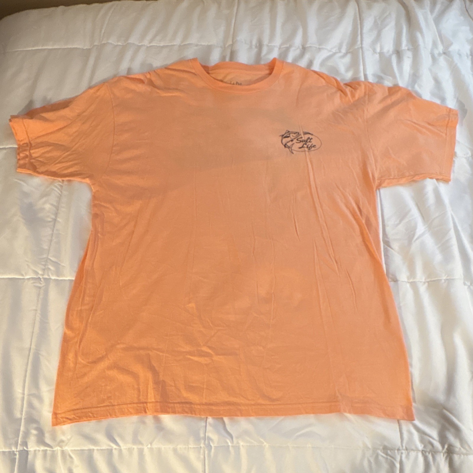 Salt Life Men's Orange Live Salty Graphic Crew Neck Short Sleeve T-Shirt XL