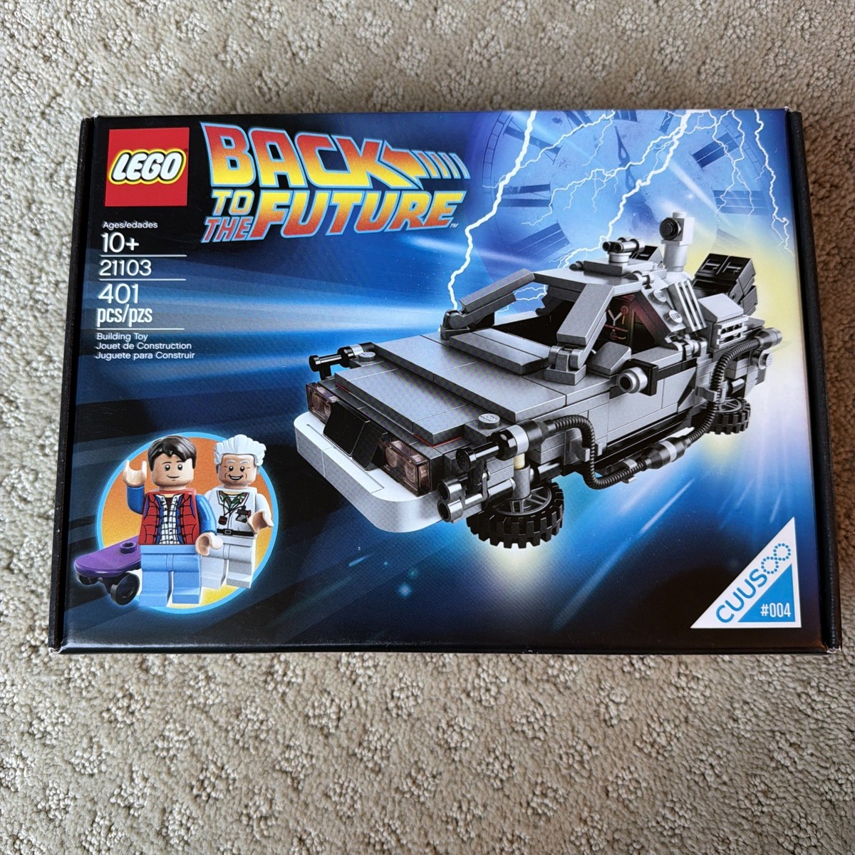 LEGO DeLorean Time Machine Back to the Future 21103 401 pcs Marty