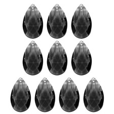 K9 Crystal Pendants Teardrop Beads, 10 Pack 38mm Prisms DIY Light Black