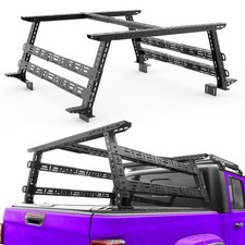 Adjustable 16'' to 25'' High Overland Ladder Racks with 5 Crossbars for F150