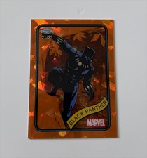 BLACK PANTHER 2025 TOPPS CHROME MARVEL SAPPHIRE #136 ORANGE REFRACTOR 21/25