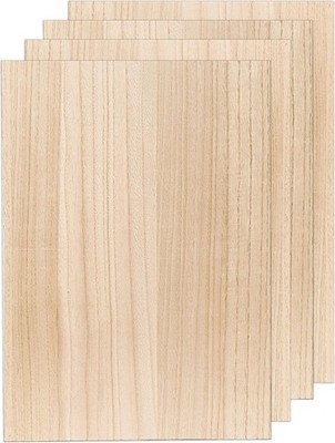 MDF Wood Boards 4 Pack 12x17 Inch 1/4 Thick Double Sided Veneered DIY