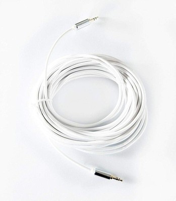 Omnihil 30 Feet ' 3.5millimeters Headset Audio AUX 30FT Male to Male, White 