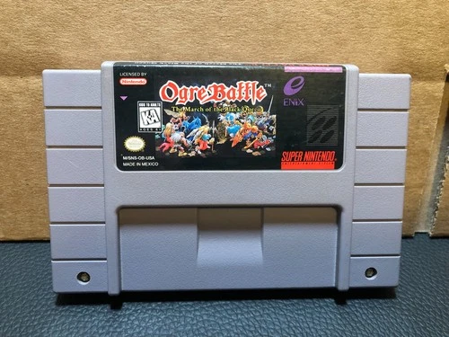 OGRE BATTLE THE MARCH OF THE BLACK QUEEN SNES GAME GOOD CONDITION
