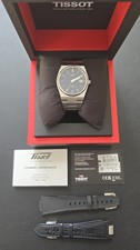 Tissot PRX Powermatic 80 40mm Navy Blue Dial  + Genuine Leather & Rubber Straps