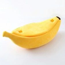 Cute Banana Cat Bed House Warm Soft Pet Kennel Portable Dog Cat Mat