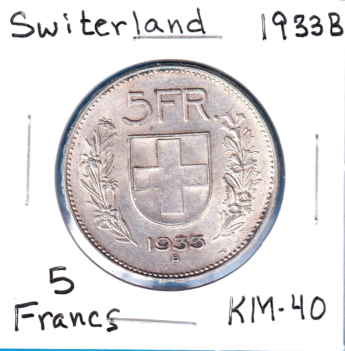 Silver 1933 Year Swiss Coins for sale | eBay