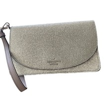 Kate Spade Boxed Medium Flap Wristlet Silver Wallet NWT 149 MSRP