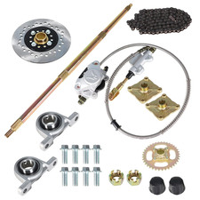 32In Go Kart ATV Rear Axle Assembly Kit Shaft Hub Chain Brake 815mm