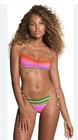 Maaji Size S Women's Sunset Stripe Selini Strapless Bandeau Bikini Set