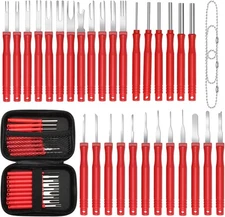 34Pcs Terminal Removal Tool Kit, Electrical Pin Removal Tool Kit,Electrical W...