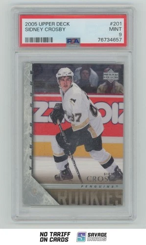 2005-06 Upper Deck Young Guns Sidney Crosby PSA 9 #201 Pittsburgh Penguins