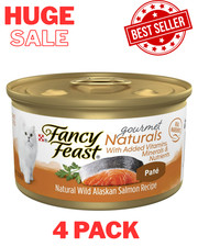  4 pack Purina Fancy Feast Gourmet Naturals Alaskan Salmon, 3 oz