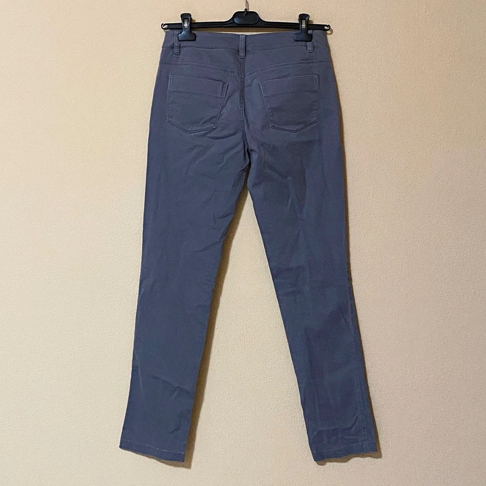 Benetton Pantaloni Chino Grigio Classico Casual Sportivo Basic Elegante - Immagine 2 di 4