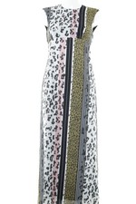 ASOS Robe mi-longue Dames Robe T EU 36 noir-gris clair-kaki élégant