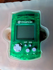 Official Sega Dreamcast VMU Visual Memory Unit Green RARE! Never used! Open box.