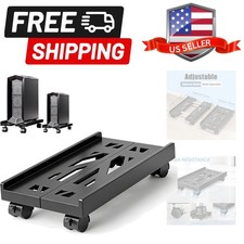 for Floor, Adjustable Computer Tower Stand for Carpet,Mobile CPU Stand with 4...