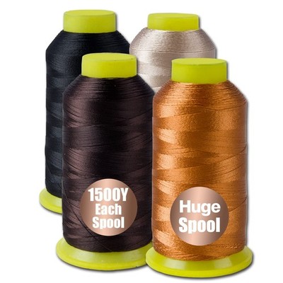 4Pcs Nylon Thread for Sewing, 210d/3 Upholstery Thread, 4 Cone of 1500 Yards ...