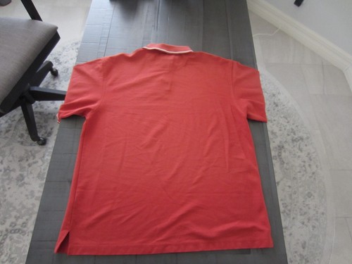 Haggar Herren Performance Cool 18 Orange Koralle Polo Large Golf Freizeit schnelltrocknend - Bild 5 von 5