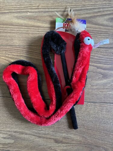 KONG Catnip Snake Teaser For Cats - Red & Black Cat Toy - Picture 1 of 3