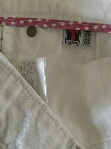 Timezone Jeans Pants Women's Size 32/34 Trousers White - 第 6/7 張圖片
