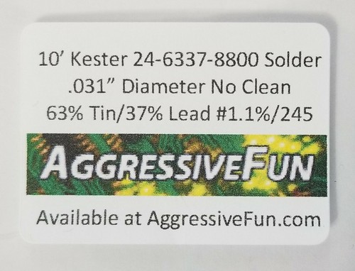 Kester No Clean Core Solder Assortment 63/37 5 Types .015" to .031" & 1.1%to3.3% - Picture 7 of 7