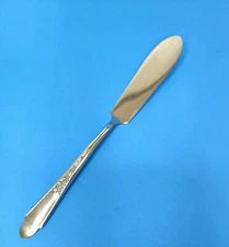 Vtg  WM ROGERS & SON AA Silver-Plated (IS) Butter Spreader Knife Gardenia 1941