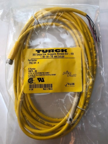Juego de cables Turck PKG 6M-4 M8 hembra recto 6 cables 4 metros, PVC, U0876-55, PKG6M4 - Imagen 1 de 2