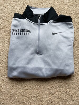 Nike Golf Dri-Fit Grey Black WV Basketball 1/4 Zip Pullover Men's Medium