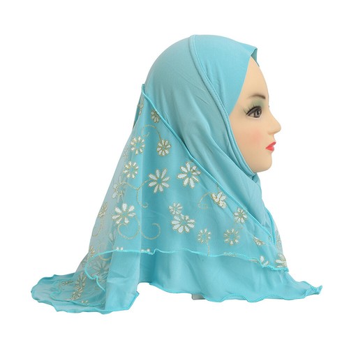 2-6Y New Khimar Girls Kids Hijab Muslim Head Wrap One Piece Amira Instant Shawls - Picture 24 of 74