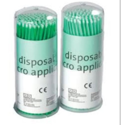 Premium Plus Fine Tip Micro Applicator Brushes - Green. Tube pack bulk 5 tubes
