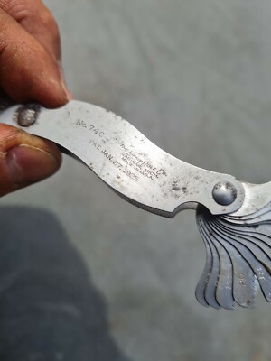 Lufkin Rule Co Screw Pitch Gage No 74C 1925 Machinist Tool 28 Leaves 8-24 /28-80