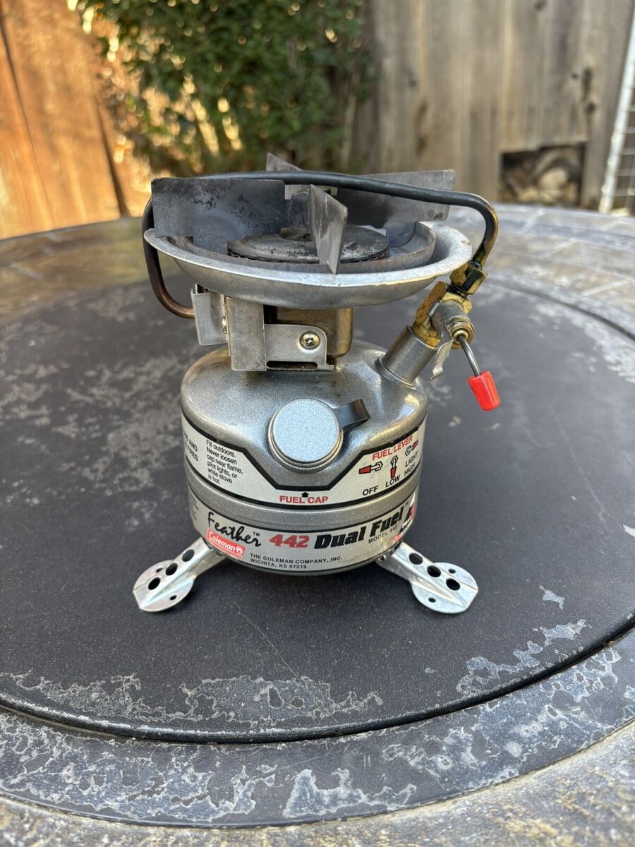 Vintage Coleman Peak 1 Feather 442 Dual Fuel Camp Stove | eBay Vintage Coleman Peak 1 Feather 442 Dual Fuel Camp Stove | eBay