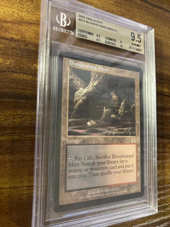 MTG ✨BLOODSTAINED MIRE ✨Onslaught BGS 9.5 GEM MINT RARE Allied SAC/FETCH LAND - Image 3 of 4