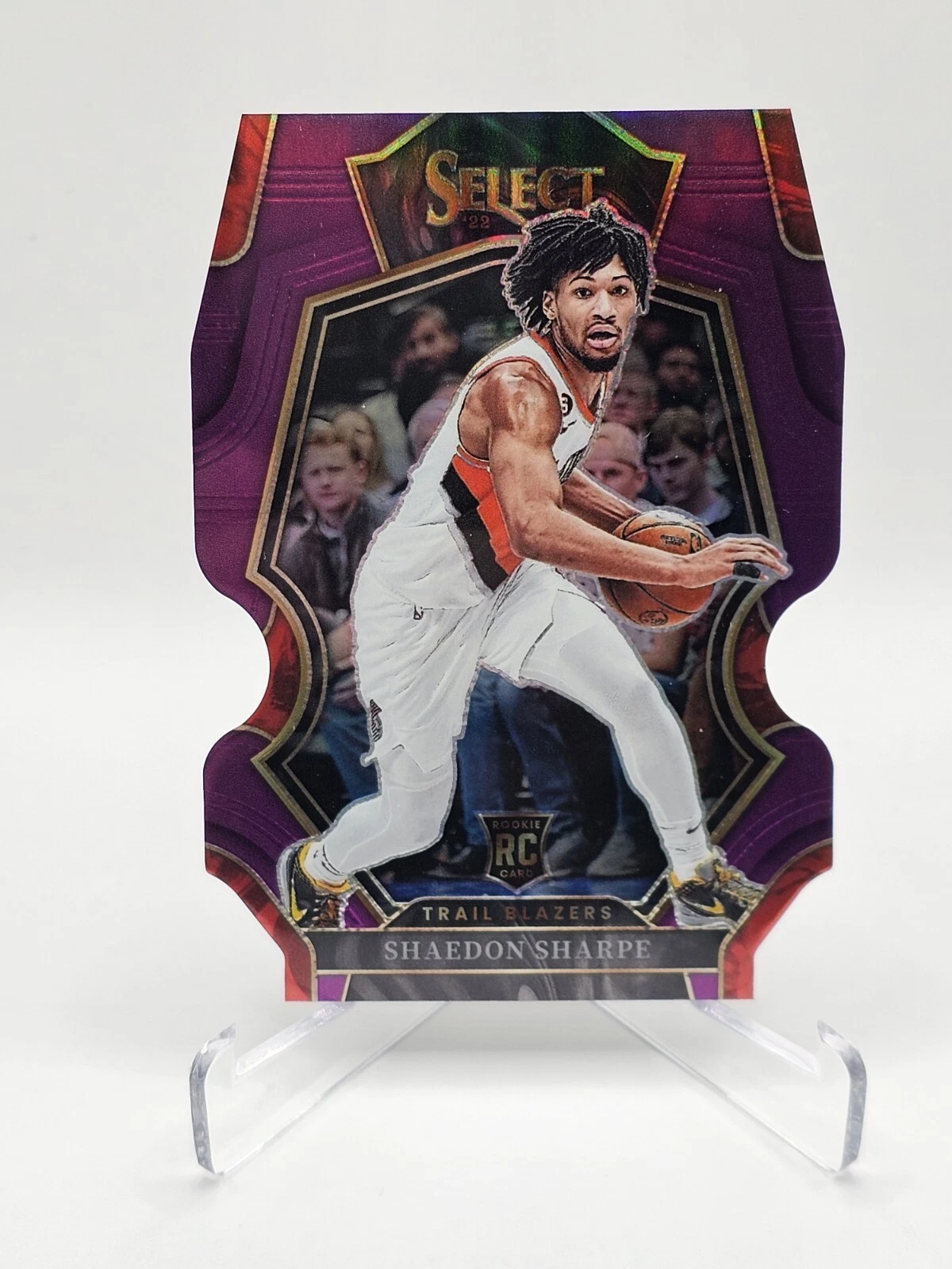 2022-23 Select Prizms Purple Die Cut #189 Shaedon Sharpe RC (31/99)