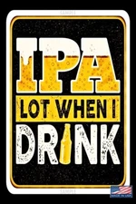 FUNNY MAN CAVE SIGNI! 8"X12" METAL USA MADE TIKI BAR PUB HAPPY HOUR BEER HUMOR