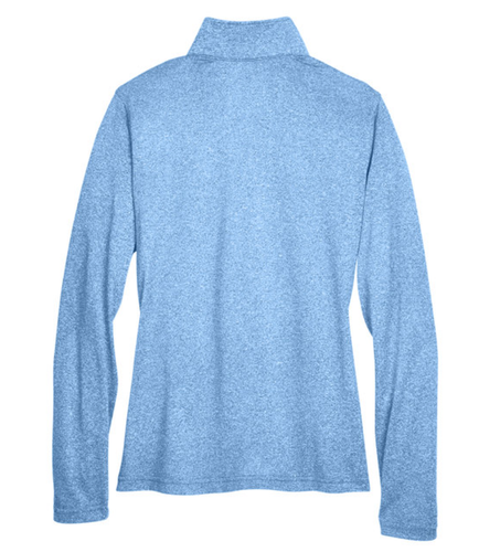UltraClub - 8618W Ladies' Cool & Dry Heathered Performance Quarter-Zip Pullover - Picture 11 of 20