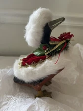 Frontgate Christmas Duck Goose Coat Figurine