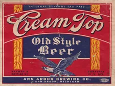 Vintage Cream Top Old Style Ad Reproduction Metal Sign FREE SHIPPING Bar Decor