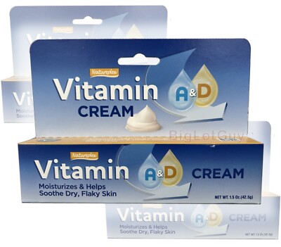 Natureplex Vitamin A&D Cream Moisturizer Dry Flaky Skin 1.5oz. Non Greasy Creams