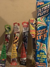 Lot Of 7 Kites Gayla 58in Stunt Kite, Mickey  Pals, Star Wars, Ironman, Tmnt  