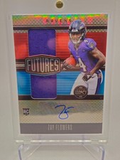 2023 Panini Legacy - Futures Dual Patch Autographs Zay Flowers Silver /249