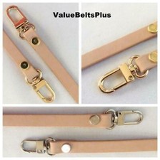 3/8" Width Vachetta Leather Crossbody Pochette Purse Wallet Replacement Strap