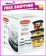 Rubbermaid Premier Easy Find Lids Food Storage Containers, 20-Piece Set
