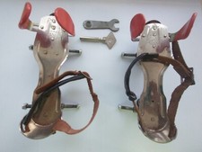 Vintage 1970's Chicago Skate Company over the shoe stock Roller Skates. Size 3