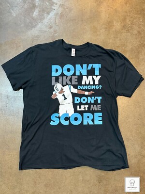 Don't Like My Dancing Dab NFL Carolina Panthers Black Cam Newton XXL Tee Shirt