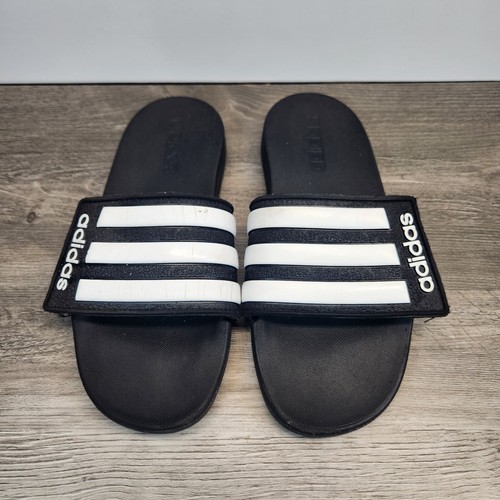 Adidas Unisex Kids Black Adilette Comfort Slide Sandals Size 2