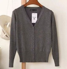 Ladies Womens Cardigan Long Sleeve Knitted Top Outwear Cardigans Plus Size 8-24