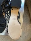 Sigerson Morrison Women's  black midium block heel Sandals lace up 7 new — photo 4